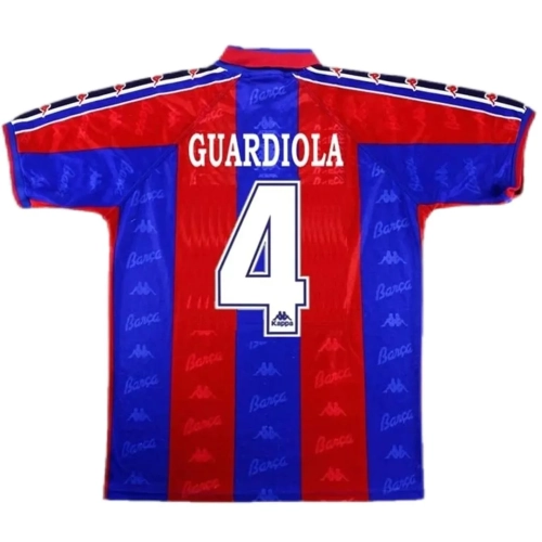 Barcelona 1996-97 Home Jersey - Guardiola #4 - Retro Football Shirt