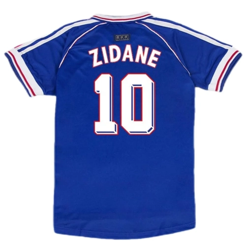 Zidane 1998 France Jersey - Iconic #10 Home Shirt | World Cup
