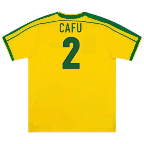 Brazil 1998 Jersey: Classic CAFU #2 - Authentic Retro Football Shirt