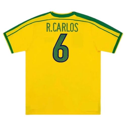 Roberto Carlos 1998 Brazil Jersey: Retro Home Kit - Shop Now!