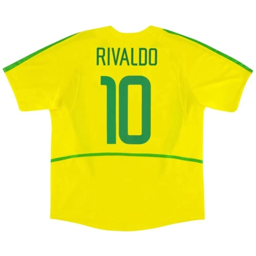 Brazil 2002 World Cup Jersey - Retro #10 Rivaldo | Shop Now