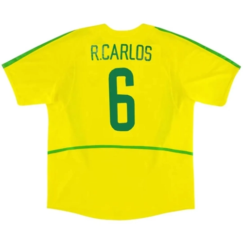Roberto Carlos 2002 Brazil Jersey - Retro Home Kit - Shop Now!