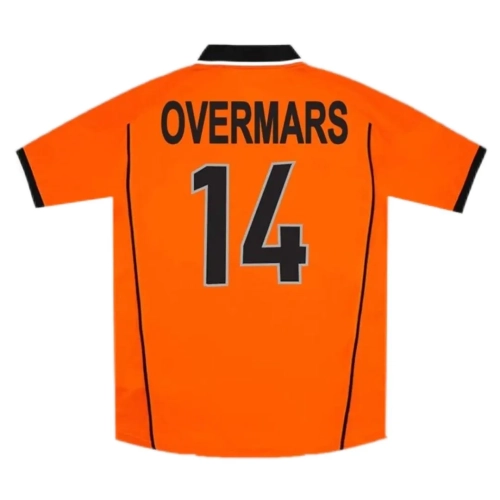 Overmars #14 Netherlands 1998 Home Jersey - Retro World Cup Shirt