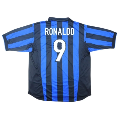 Inter Milan Ronaldo #9 Retro Jersey - 1998/99 Home Kit | Shop Now