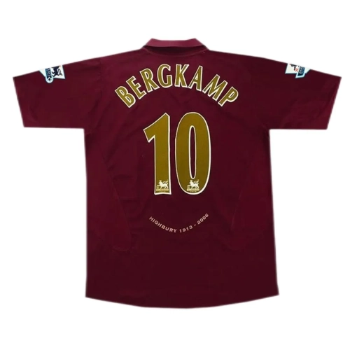 Dennis Bergkamp 2005/06 Arsenal Retro Home Shirt - Iconic #10 Jersey
