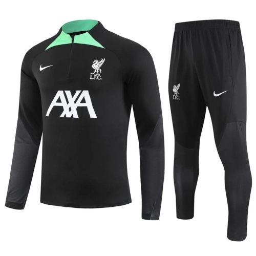Liverpool FC Black Sweatsuit 2023/24 - Replica Top & Pants