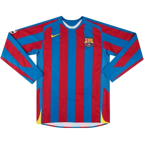 Barcelona 2005/06 Home Jersey - Long Sleeve | Replica Kit