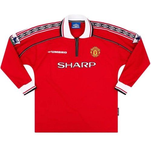 Man Utd 1998-00 Home Long Sleeve Jersey - Classic Football Kit