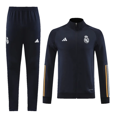 Real Madrid Training Kit 2023/24 - Black Top & Bottoms | Shop Now