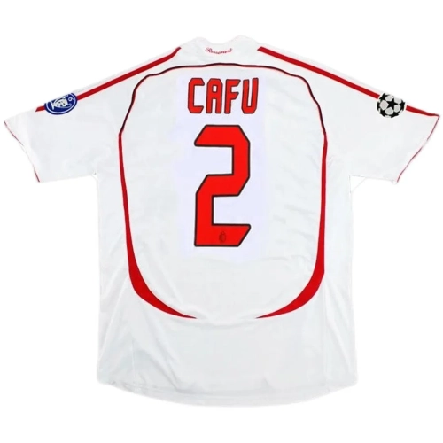 AC Milan 2006/07 UCL Final Away Jersey - Cafu #2 | Shop Now