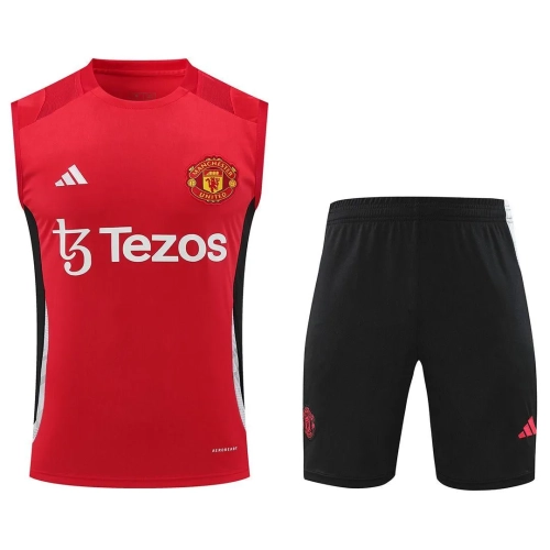 Man Utd 2024/25 Red Training Sleeveless Kit | Replica Gear