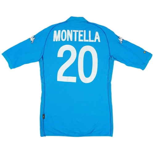 Montella #20 Italy 2002 World Cup Home Jersey - Retro Football Shirt