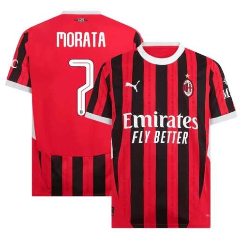 AC Milan UCL Home Jersey 2024/25 - Get #7 Morata's Kit!