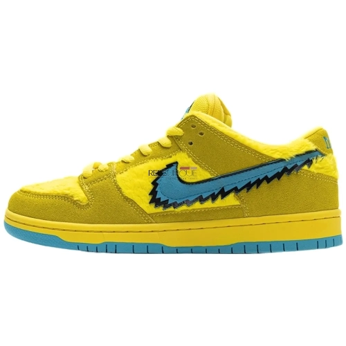 Grateful Dead Nike SB Dunk Low Yellow Bear Skate Shoes