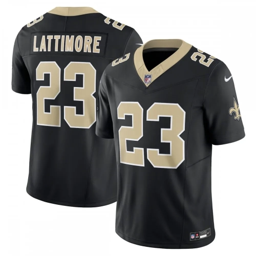 Marshon Lattimore Saints Jersey Nike Vapor FUSE Limited Black