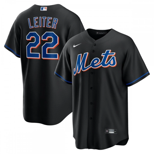 Al Leiter Mets Jersey 2022 Black Alternate Nike Replica