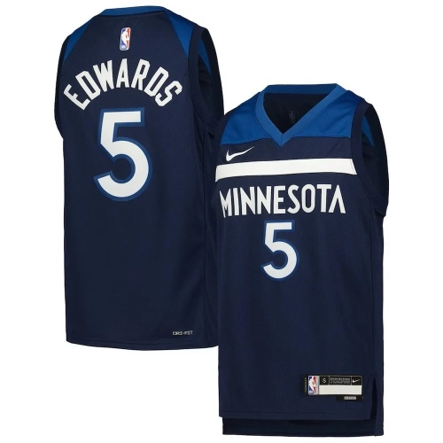 Anthony Edwards Jersey Timberwolves Navy Icon Swingman