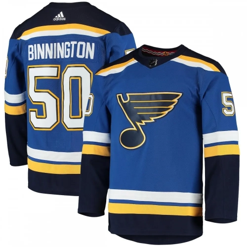 St Louis Blues Binnington Jersey Authentic Home - Blue Adidas