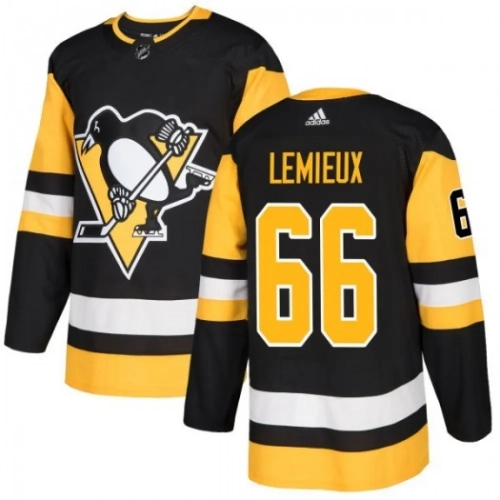 Mario Lemieux Jersey Pittsburgh Penguins #66 Black Adidas Authentic