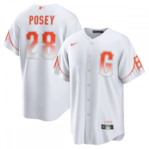 Buster Posey Giants City Connect Jersey 2021 White Nike Replica