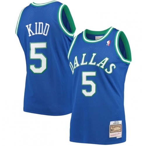 Jason Kidd Mavericks Jersey #5 Blue Hardwood Classics