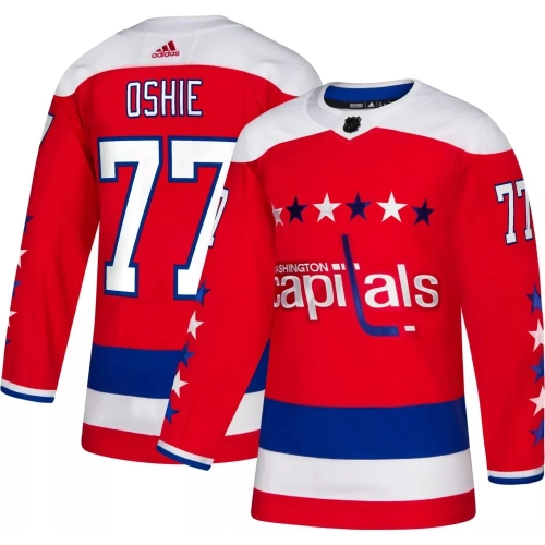 T J Oshie #77 Capitals Red Alternate Jersey Adidas Authentic
