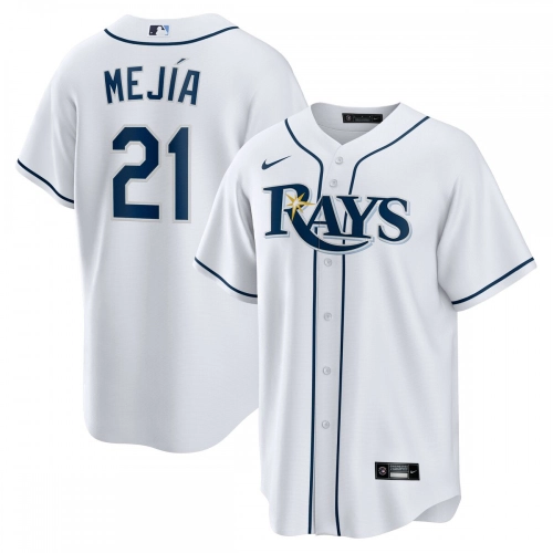 Francisco Mejía Rays Jersey White Official MLB Gear