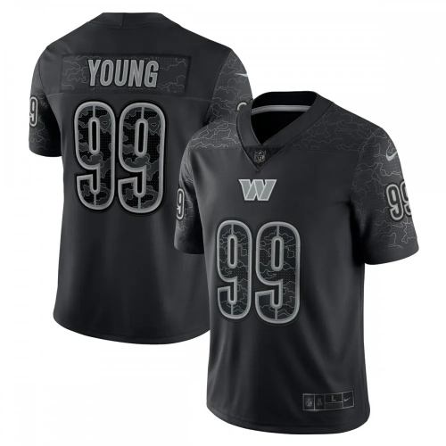 Chase Young Commanders Black Reflective Jersey Nike Limited Edition