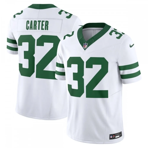 Michael Carter Jets Jersey White Nike Vapor Limited