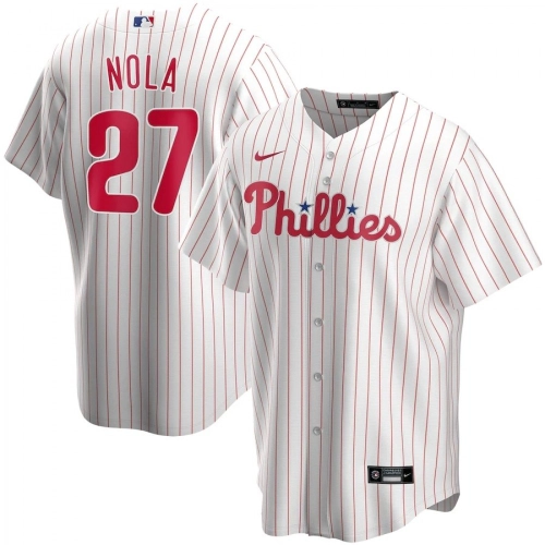 Aaron Nola Phillies Jersey 2020 Replica Home White&Red