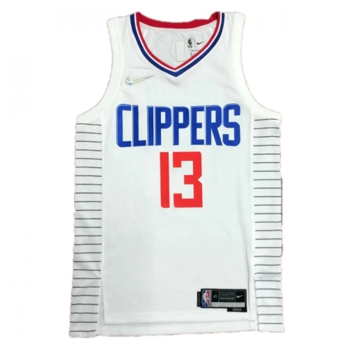 George #13 Clippers Jersey White Swingman NBA