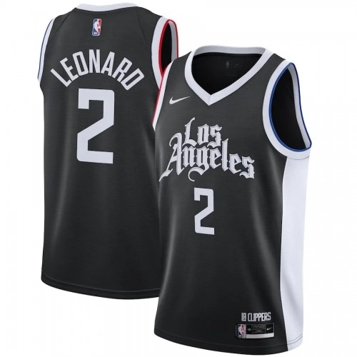 Kawhi Leonard Clippers Jersey 2020-21 City Edition Black Nike
