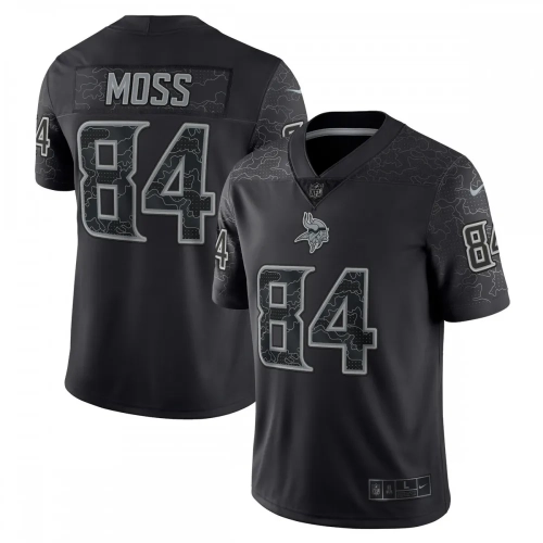 Randy Moss Vikings Jersey Black Reflective Nike Limited Edition