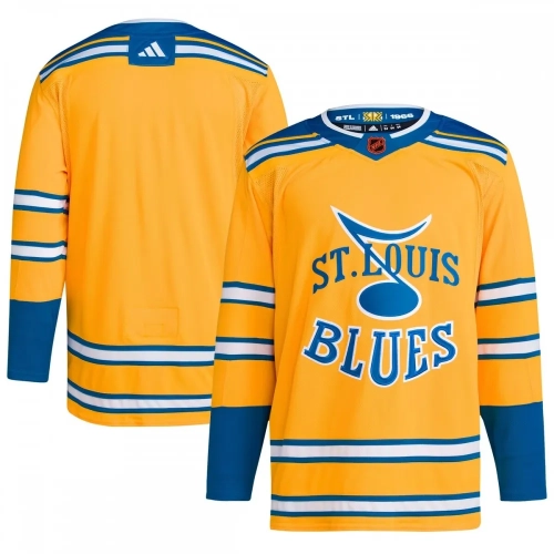 St Louis Blues Yellow Reverse Retro 20 Jersey Authentic Blank