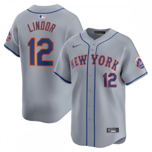 Francisco Lindor Mets Away Jersey Gray Nike Player Edition