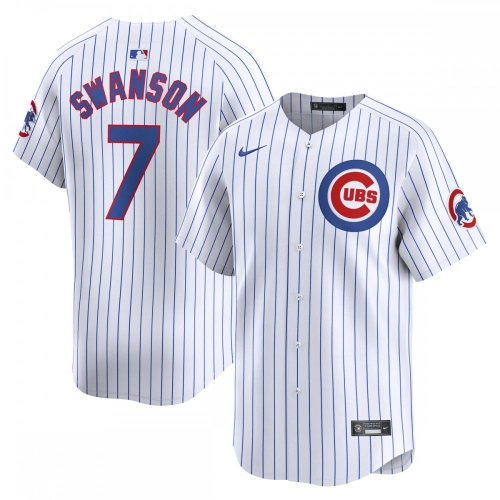 Dansby Swanson Cubs Jersey White Nike Limited Edition