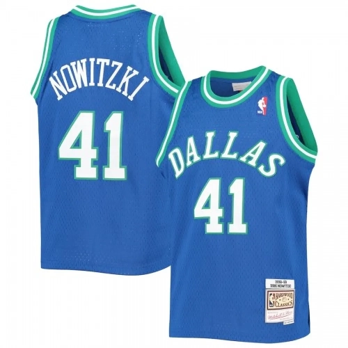 Dirk Nowitzki Mavericks Jersey #41 Retro Mitchell & Ness