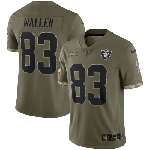 Darren Waller Raiders Salute to Service Jersey 2022 Nike Olive