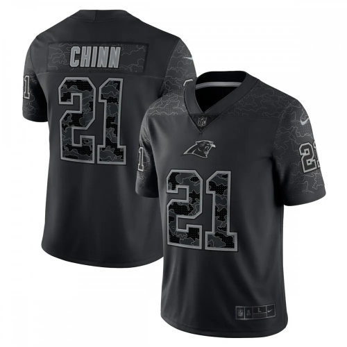 Jeremy Chinn Panthers Jersey Black Nike Reflective Edition