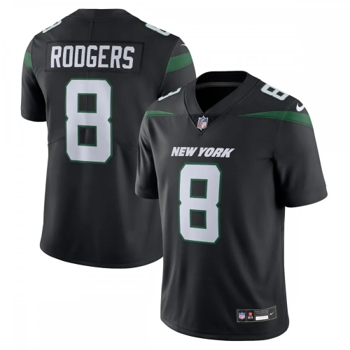 Aaron Rodgers Jets Jersey Nike Vapor Untouchable Limited Black