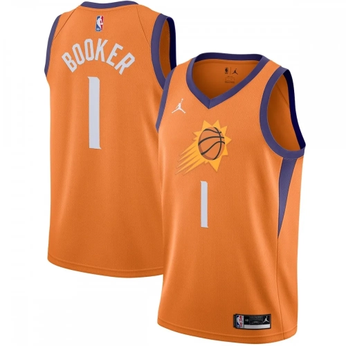 Devin Booker Suns Jersey 2020-21 Statement Edition Orange