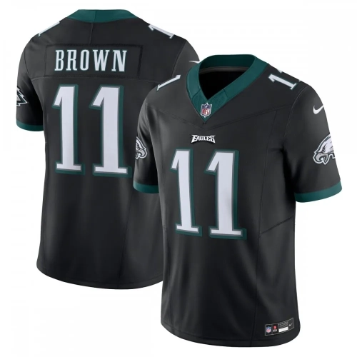 A.J. Brown Eagles Jersey Nike Vapor FUSE Limited Black