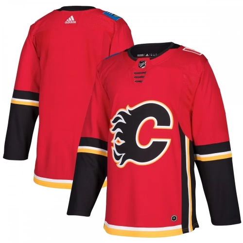 Calgary Flames Authentic Adidas Home Jersey Red Blank