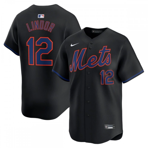 Francisco Lindor Mets Jersey Black Alternate Nike