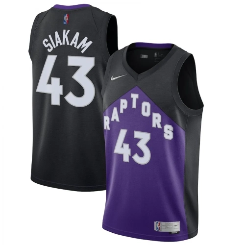 Pascal Siakam Raptors Jersey #43 Black Purple 2021 Swingman