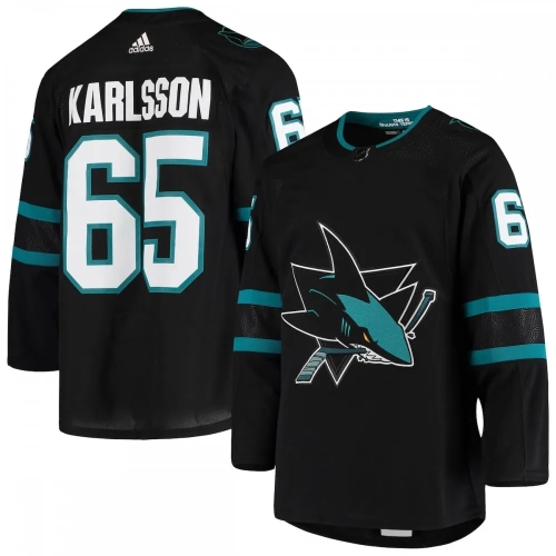 Erik Karlsson Sharks Alternate Jersey Black Authentic adidas