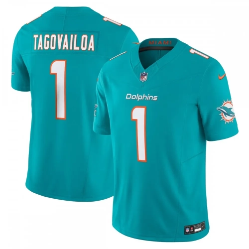 Tua Tagovailoa Dolphins Nike Vapor FUSE Limited Jersey Aqua