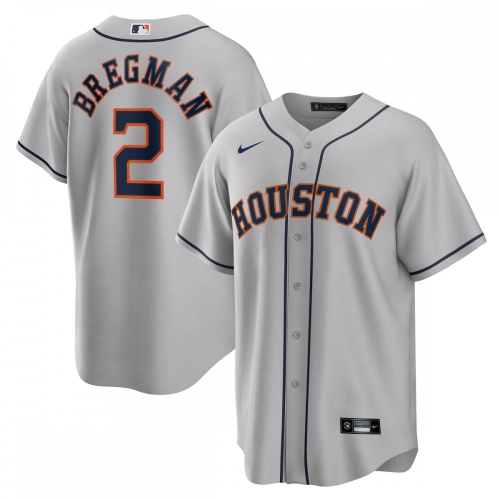 Alex Bregman Astros Jersey Gray Road Replica by Nike