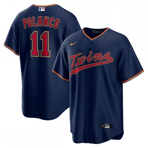 Jorge Polanco Twins Jersey Navy Nike Replica