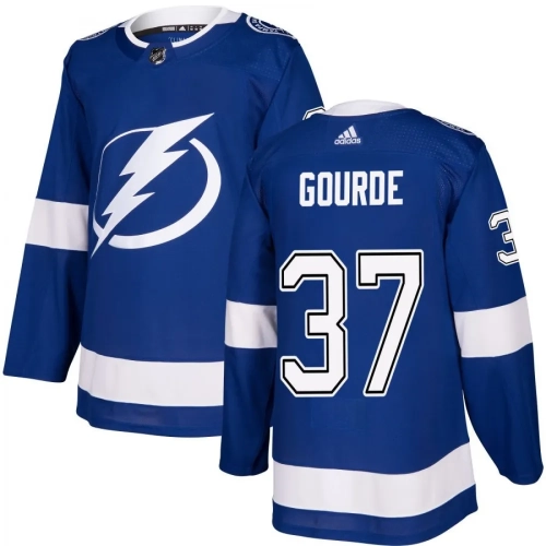 Yanni Gourde #37 Jersey Men's Tampa Bay Lightning Adidas Authentic